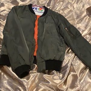 Green bomber jacket